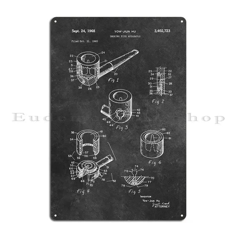 Yowjiun Hu Smoking Pipe Ap Metal Sign PaintingCave Wall Decor Designs Cinema Tin Sign Poster 20x30cm(7.8x11.8inch)