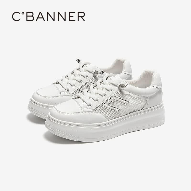 C.BANNER Women s Fashion Casual Mesh Thick-Soled Sneakers 36