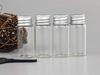 [narunaru] Aluminum Cap Mini Glass Bottles, 10ml Capacity, 22mm X 50mm, Set of 40, Glass Bottles with Screw Caps