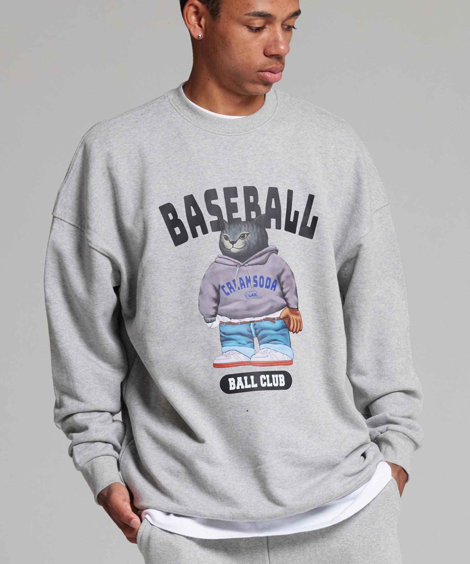 Свитшот Cream Soda Lab Baseball Club Серый M (Brushed)