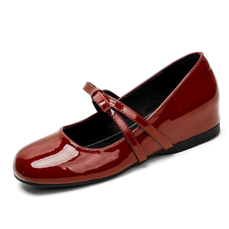 

Весенне-осенние новые ретро туфли Мэри Джейн на низком каблуке с круглым носком и скрытой платформой, женские туфли-лодочки 39