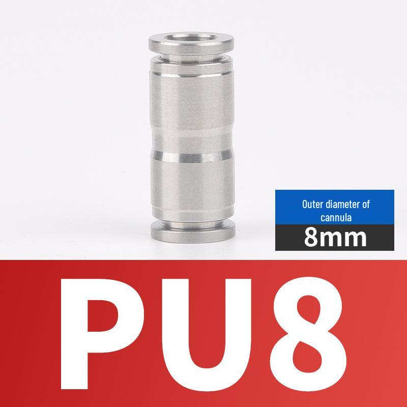 304 Stainless Steel Pneumatic Quick Connectors: High-Pressure Resistant Straight Reducer and Quick Connect Tee