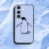 Lovely Penguin For Samsung Galaxy S23 S24 S25 Ultra S22 Plus S21 Black Soft Case Waterproof Soft Case