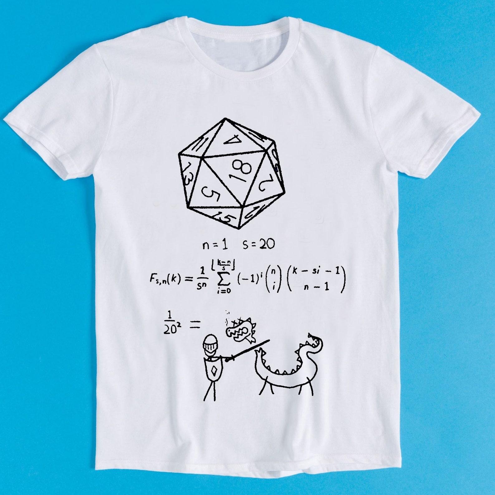 The Science of 20 Sided Dice DnD D20 Art Meme Gift Funny Tee Style Gamer Cult Movie Music T-Shirt K1086 2XL