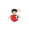 New  Single 4.5CM Soccers Athletics Sportsman Star Building Blocks Cartoon Mini Action Figures Toys For Kids Christmas Gifts