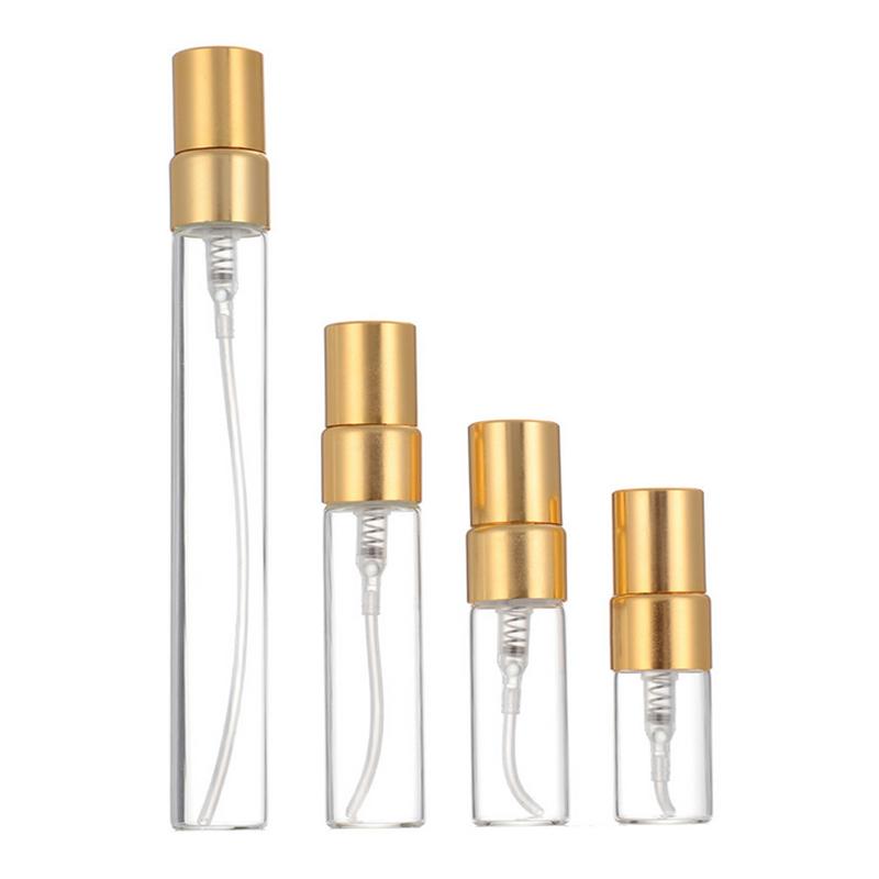 

10/50 ШТ 2 МЛ 3 МЛ 5 МЛ 10 МЛ Золотой Серебристый Мини Пустая Косметическая Бутылочка Духи Стеклянная Бутылочка Образец Тонкие Стеклянные Флаконы Оптом 10ML&10PCS золотой