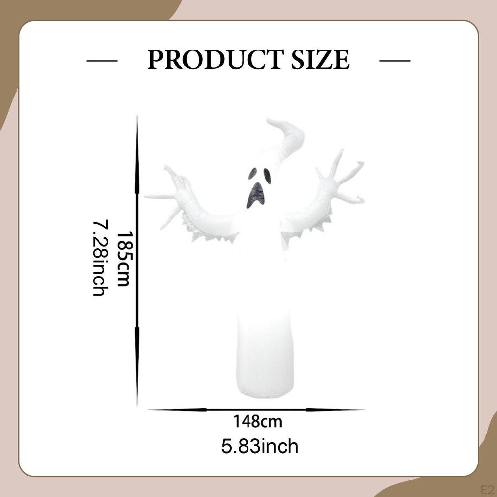 Inflatable Ghost Halloween Decoration LED Lights for Yard Birthday Gift Home