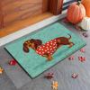 Dachshund Door Mat Cute Brown Dog Doormat for Indoor Outdoor Entry Seasonal Home Decor Non-Slip Easy Clean Absorbent Rug