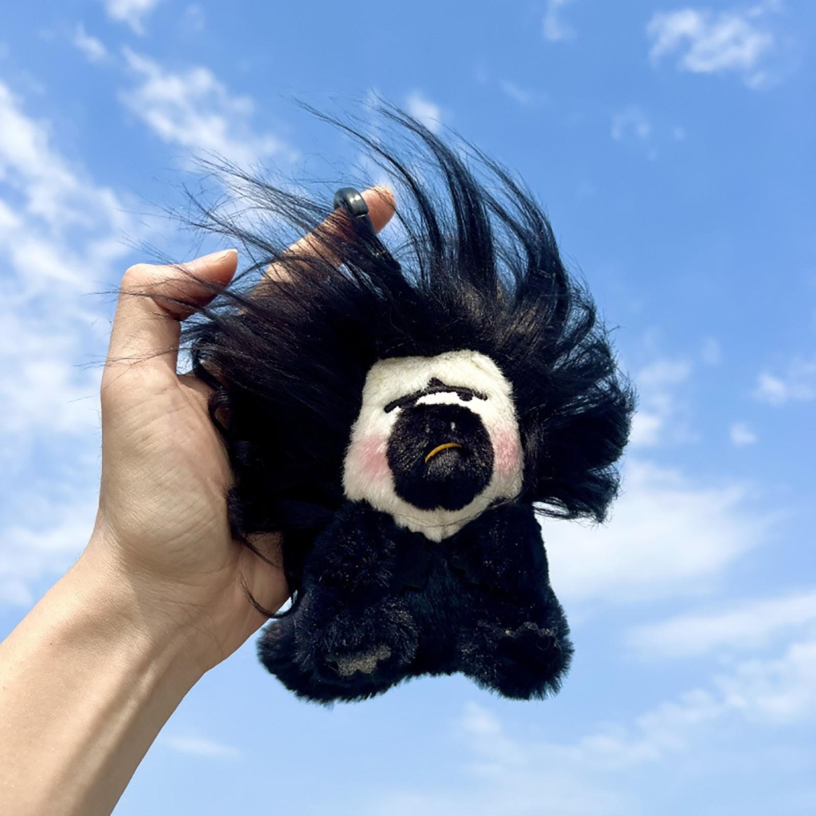 

Подвеска в виде обезьяны-монаха Дуду с белым лицом, модная, крутая, милая, креативная, кукла, школьная сумка для школьника, брелок для ключей от машины, подарочный кулон One Size