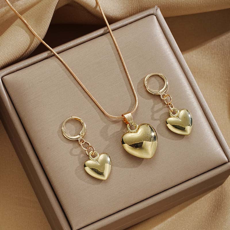Fashion Crystal Imitation Pearl Pendant Necklaces Set for Women Exquisite Clavicle Chain Necklaces Wedding Jewelry Accessories