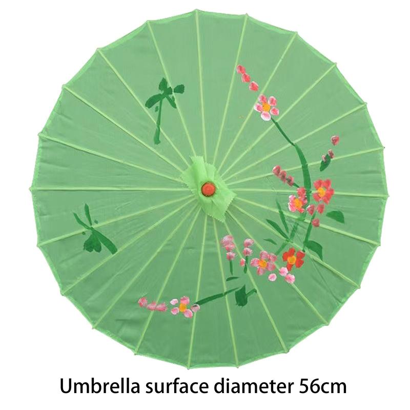 Vintage Chinesischer Seiden-Ölpapier-Schirm Blume Ölpapier-Schirm Bambusgriff Hochzeitsdekoration Foto-Sonnenschirm Tanz-Requisiten