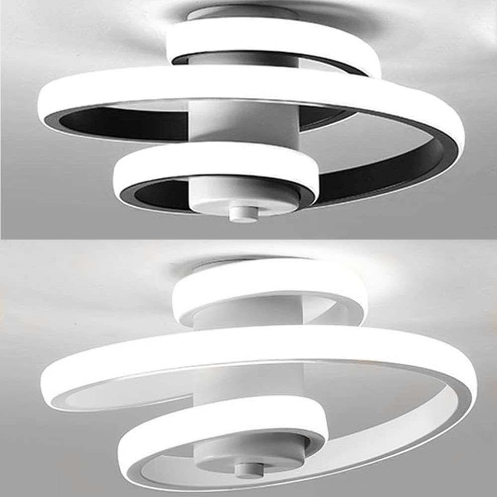 Потолочный светильник Современный креативный спиральный светодиодный потолочный светильник Холодный белый свет Проходная лампа для входа Дверной проем Коридор Офис Спальня Кухня 18 Вт