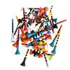 30 Stück Bunte Kunststoff Golf Tees Ersatz Golfballhalter Unzerbrechliche Golf Trainings Übungs Tees für Damen Herren