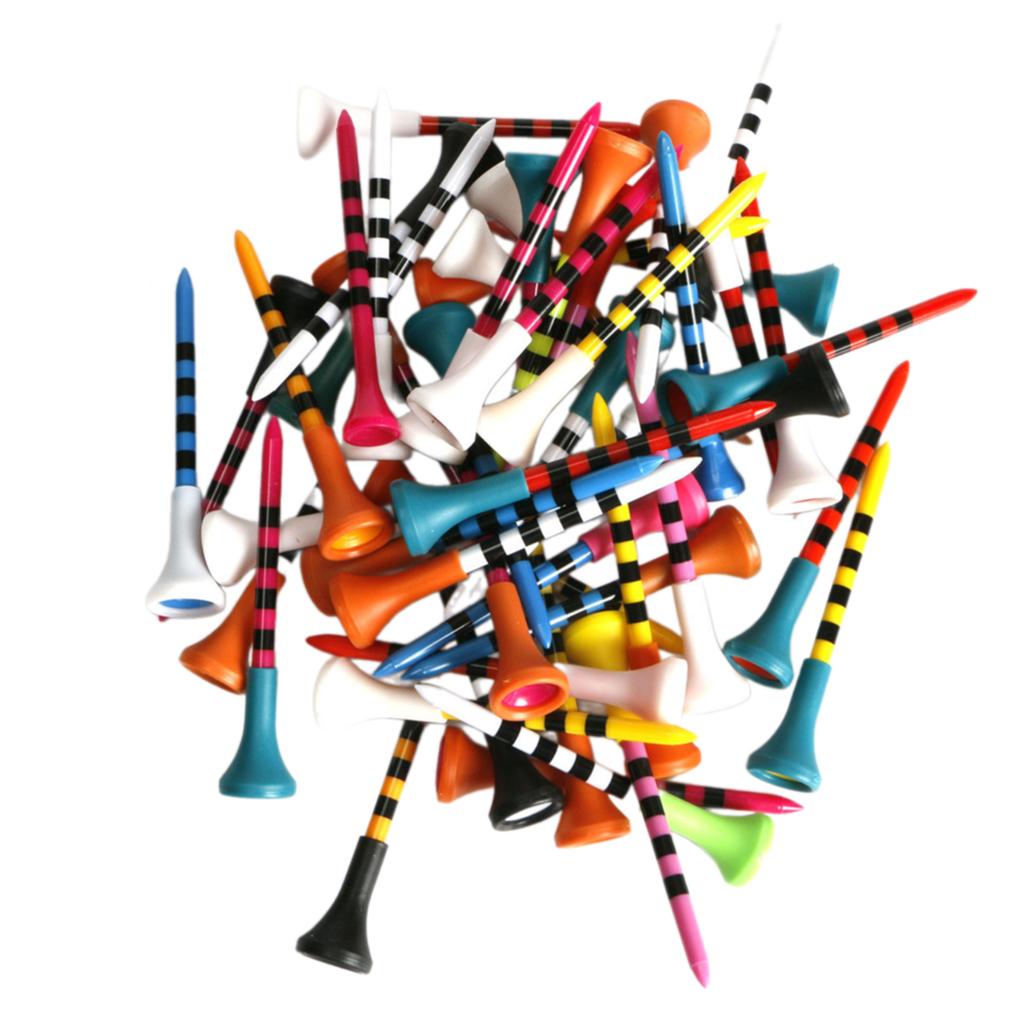 30 Stück Bunte Kunststoff Golf Tees Ersatz Golfballhalter Unzerbrechliche Golf Trainings Übungs Tees für Damen Herren