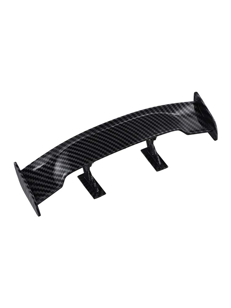 Auto Parts Car Spoiler Wing Visual Interest Fading Resistance Wind Stabilization Carbon Fiber Pattern Lightweight ABS