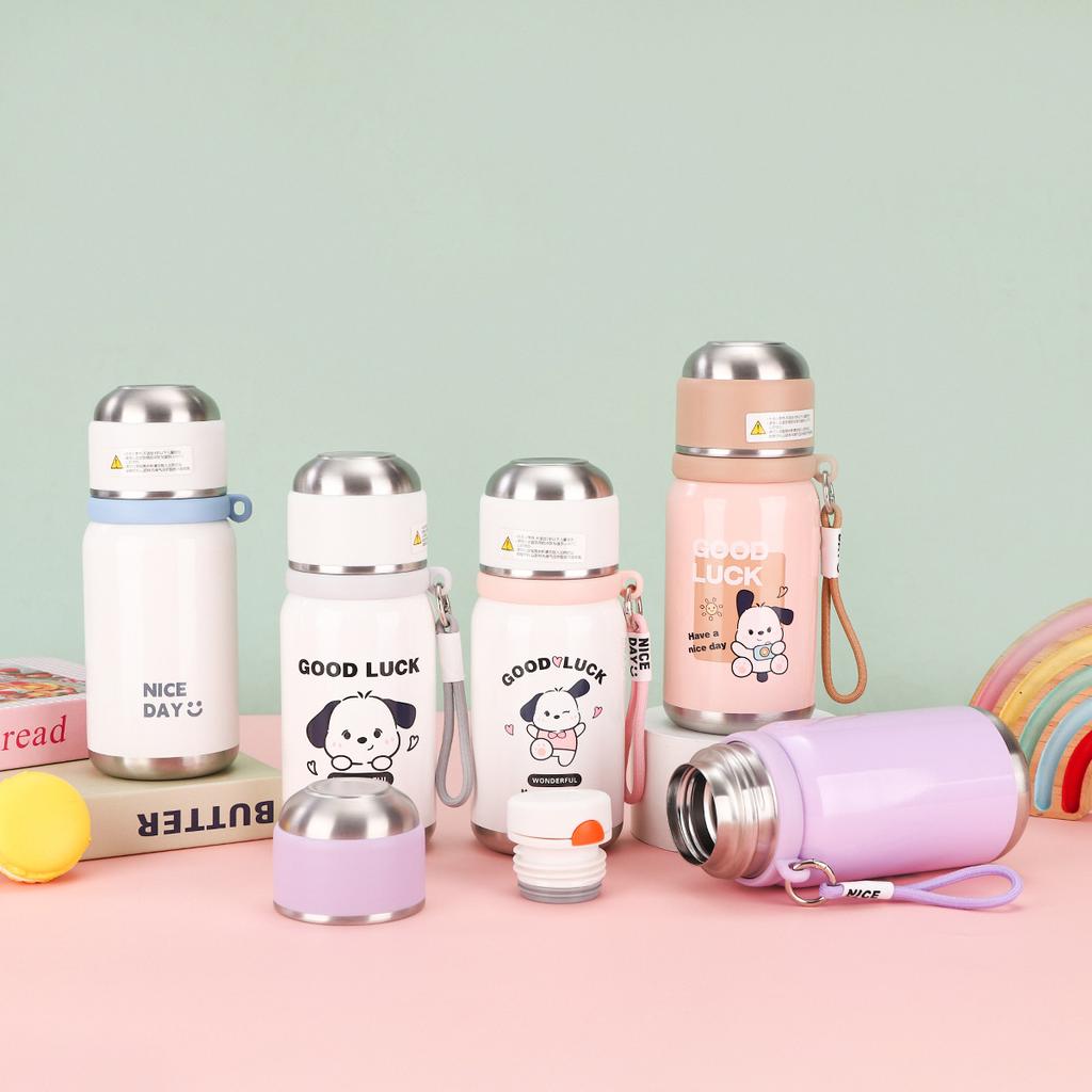 Cute Stylish Sports Water Cup Steel Party Dog Thermos Cup Outdoor Portable Rope Handy Cup Durable Durable Useful