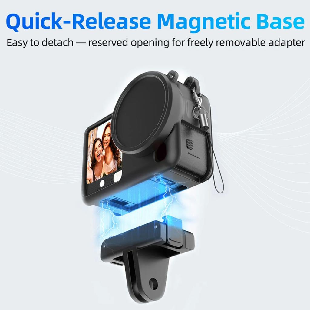 Case for DJI Osmo Action 6 Silicone Cover Soft Protective Cover & lens Protector Anti-Scratch Cover for DJI Action 6 Accessories