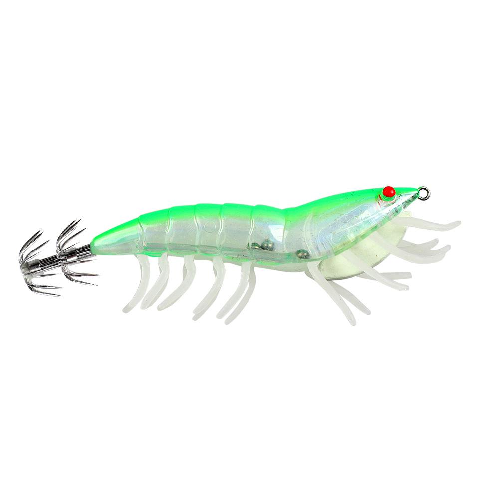 Umbrella-shaped Hook Luminous Fake Shrimp Bait12cm22gSea Fishing Lure Night Fishing Squid Special Bait