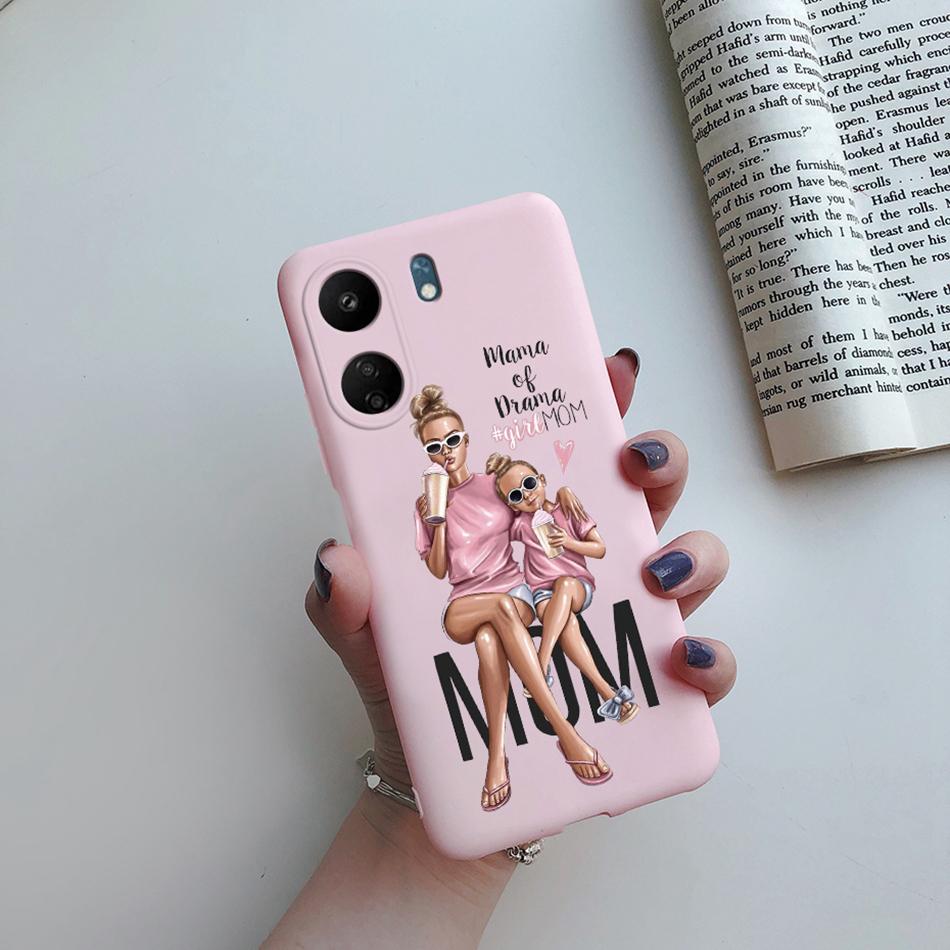 For Xiaomi Redmi 13C Case Super Mom Baby Fashion Girls Cover Soft TPU Fundas For Xiaomi Redmi 13C 13 C Redmi13C Phone Case Coque