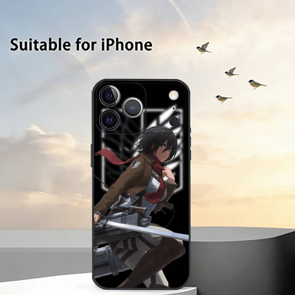 A-Attack on T-Titan Mikasa Phone Case Silicone Soft For IPhone 17 16 15 14 13 12 11 X XR Plus Pro Max Plus