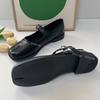 IPPEUM Tabis Mary Janes Shoes For Women 2025 New Black Red Split Toe Ballet Flats Ballerina Shoes Buckle