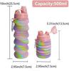 500ML Fitness Sport Waterfles Siliconen Opvouwbare Drinkbeker Outdoor Reizen Klimmen Fietsfles Camouflage Ketel Nieuw