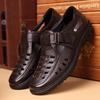 2022Sandals Summer Newestshoes Genuine Leather High Quality Men'S Casual Shoes Male Brand Sandals Non-Slip