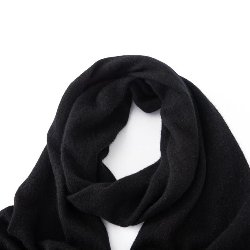 Autumn/Winter Women's Pure Cashmere Color Block Loose Knit Scarf