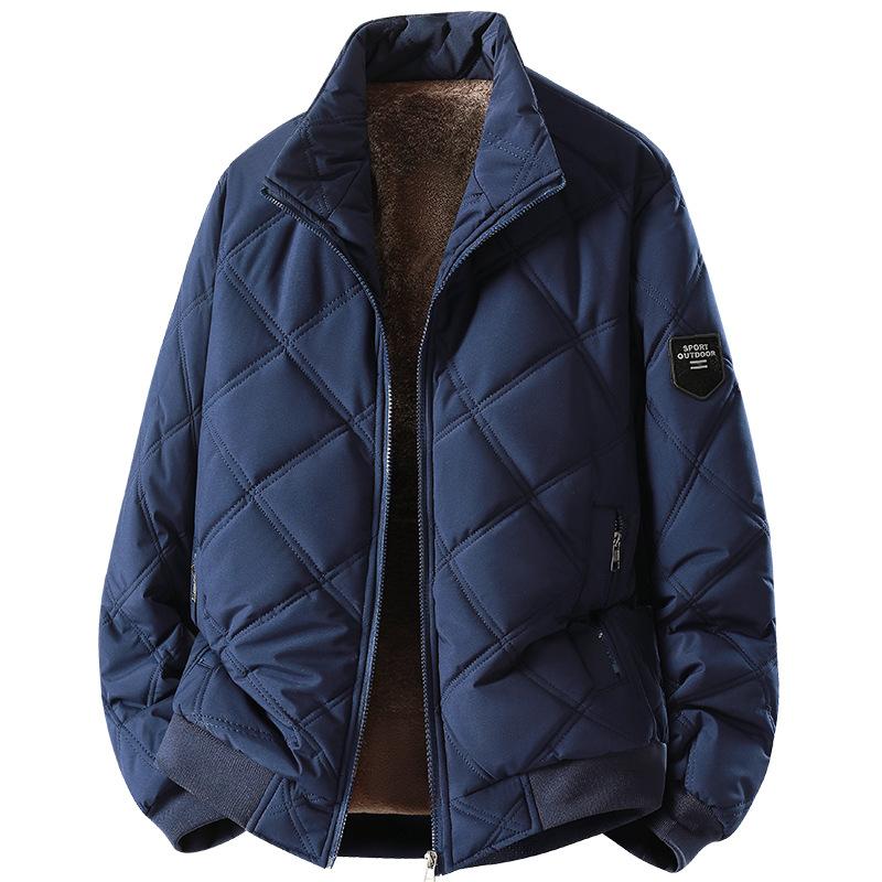 Large Size 8XL Stand Up Collar Machine Craft Cotton Jacket for Men