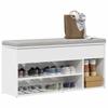 Shoe Cabinet - White - 102x30.5x45 Cm - 1 Drawer - Engineered Wood - Glossy