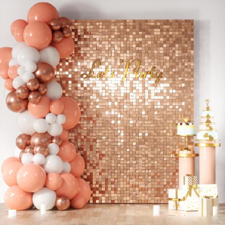 24Pieces  Reflective Party Decorations Interchangeable Glittering Panels For Photo Booth Backdrops Event