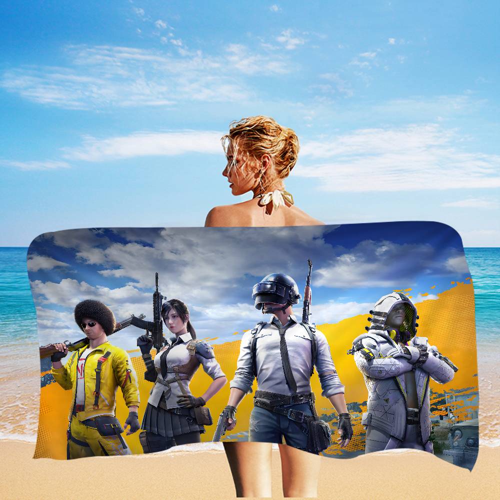 Popular Games P-Pubg RPG Anime Beach Swimming Towel Soft Absorbent Washcloth Children's Gifts for Kids Travel Camping Gym