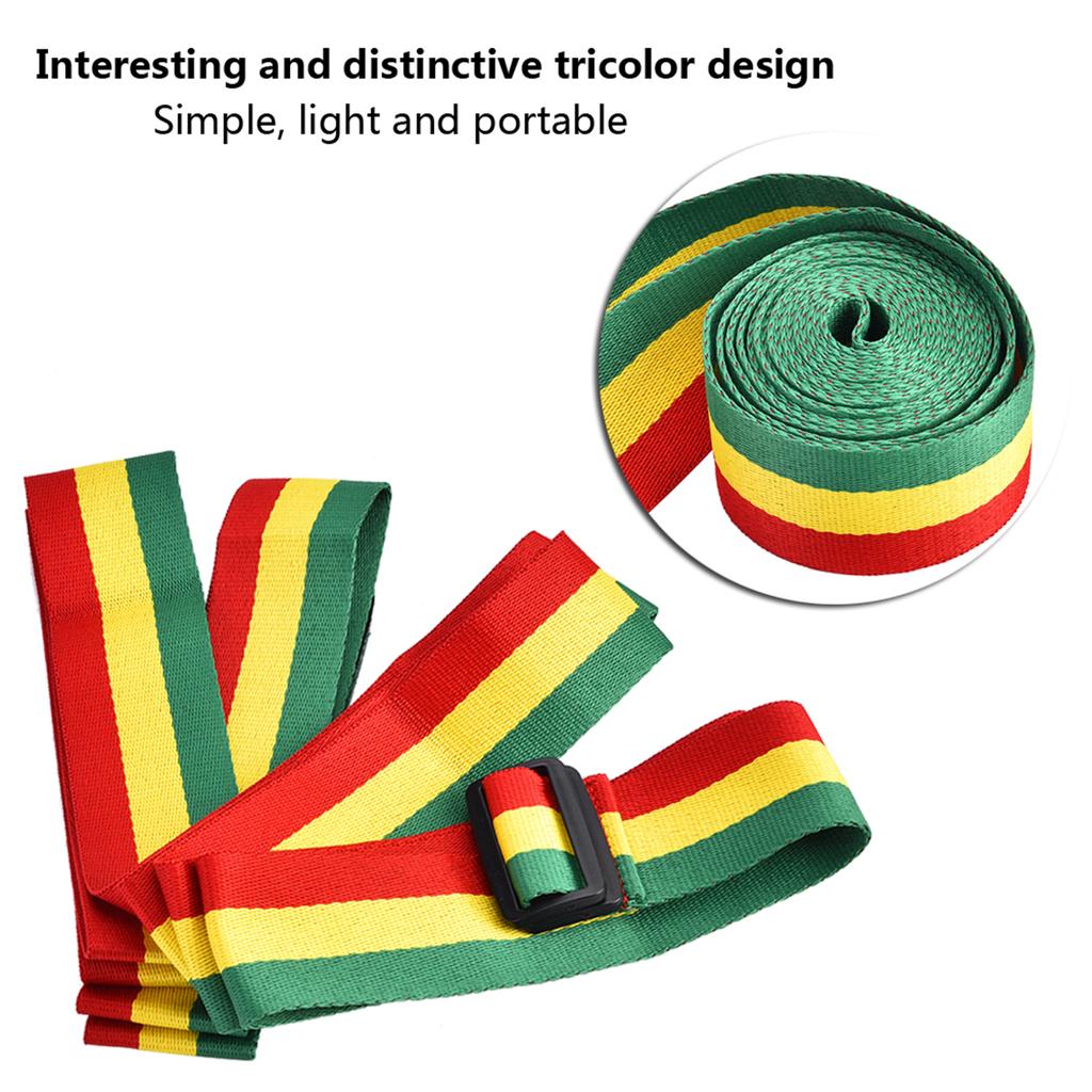 Tříbarevný přenosný africký pásek na ruční buben Ramenní popruh na Djembe pro jevištní vystoupení