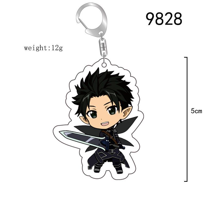 Sword Art Online Acrylic Keychain: Asuna, Sinon, Kirito Anime Charm