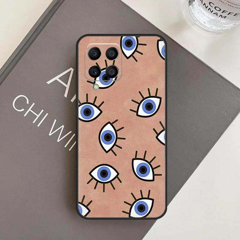 Lucky Eye Blue Evil Eye Print Case For Samsung Galaxy M20 M32 M52 M56 M06 M16 M36 M54 M34 M14 M35 M55 M15 M11 M31 M13 M53
