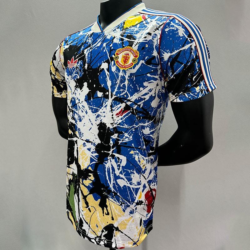 Manchester United Edition Mens Short Sleeve Football Jersey Sport Wear Bamboo Fiber Performance Shirt