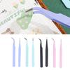 8pcs Protective Cover Tape Tweezer Thickened Handle Precision Tweezers Set  Lash Extensions