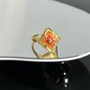 Collection retro Italian court style brushed hollow lace open ring women's fashion niche versatile ring