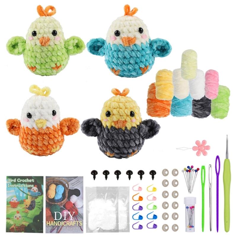 

Bird Crochet Set Knitting Supplies Beginner Crochet Set for Kid Adult, with Step-by-Step Video Tutorial Instruction 1
