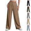 Women's Color Wide Leg Casual Trousers Loose Fit Pants