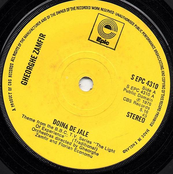 

7inch Record GHEORGHE ZAMFIR - Light Of Experience (Doina De Jale) SEPC4310 Epic 1976 UK Jazz Used