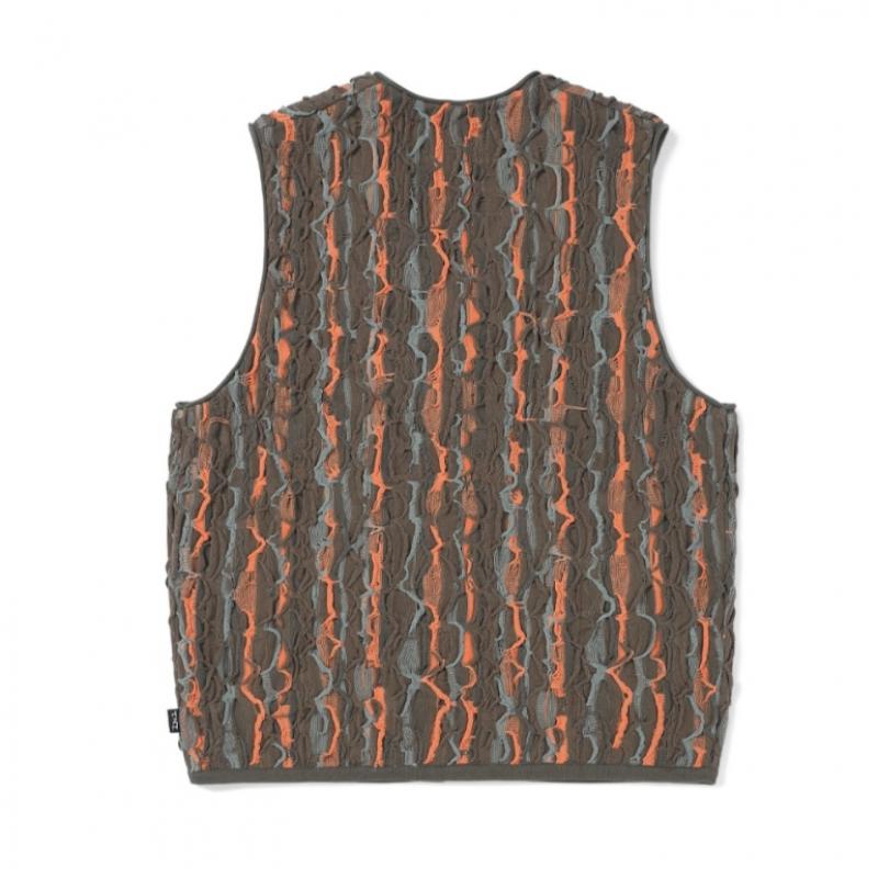 ThIs Is Never That 3d Cable Knit Vest Brown