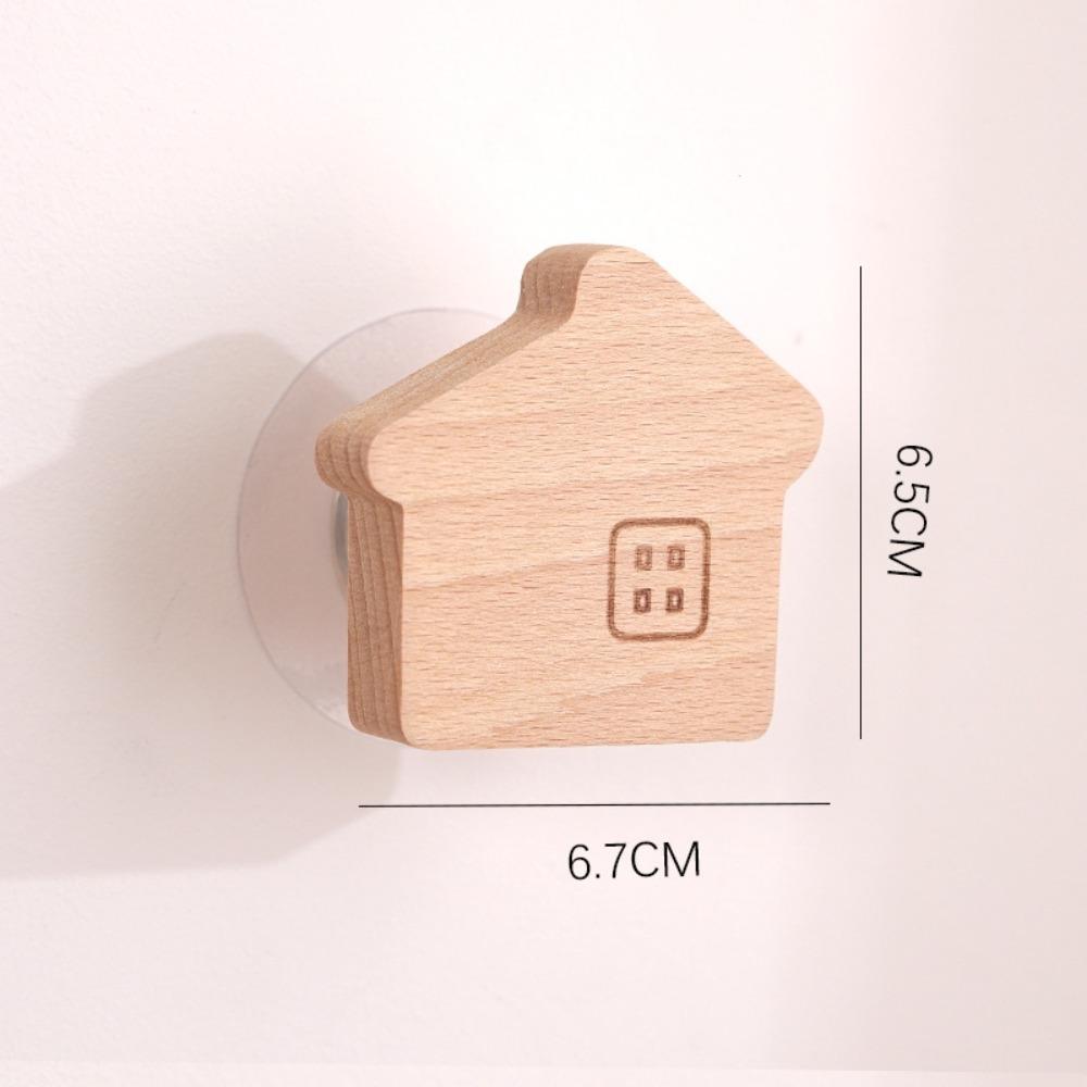 Cute Wooden Hook Woodiness Towel Rack New Wall Door Holder  Home Decoration