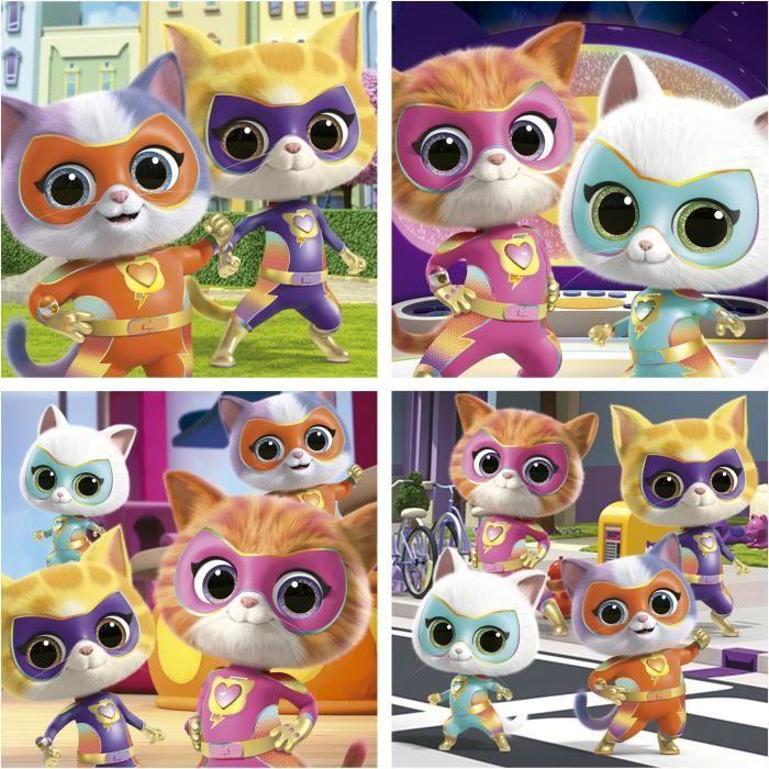 Malette puzzles progressifs - EDUCA - SuperKitties - 12+16+20+25 pieces
