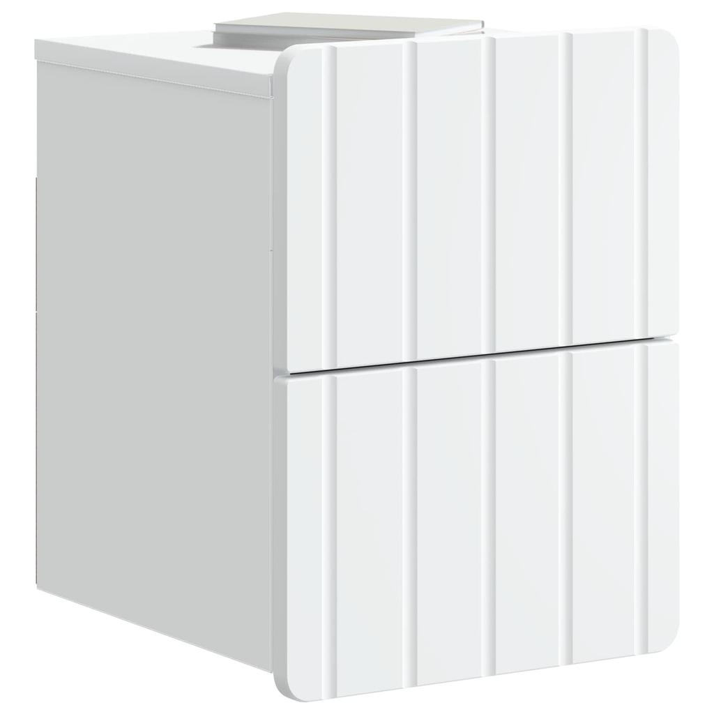 Wall Mounted Nightstand 2 pcs White 33 x 34.5 x 43 cm