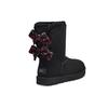 UGG Bequeme Wadenhohe Karomusterband Warme Wasserdichte Verschleißfeste Rutschfeste Schneestiefel Damenstiefel Schwarz 1118935-BLK