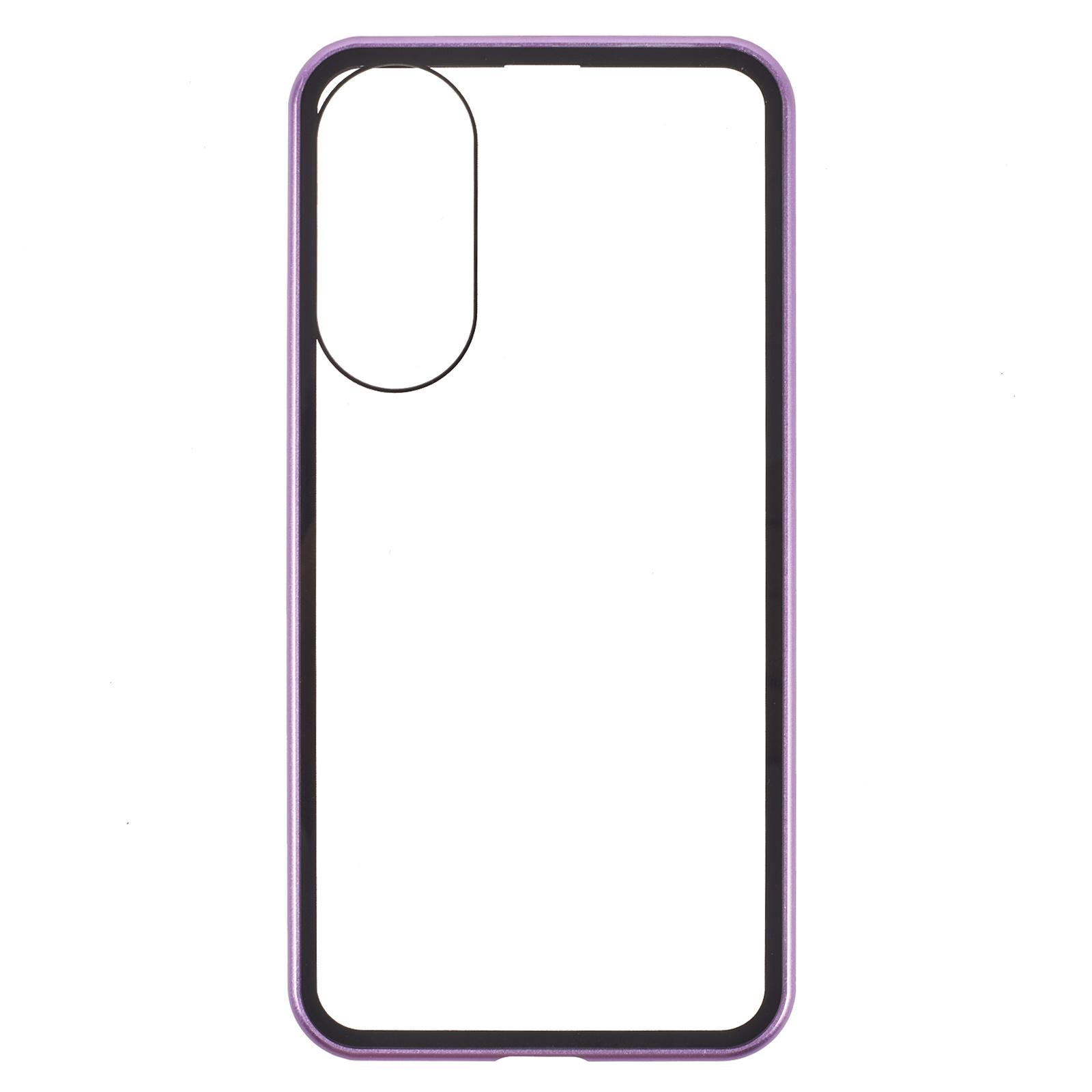 

For Samsung Galaxy S25 Edge Case Double-Sided Tempered Glass Magnetic Clear Phone Cover Silver