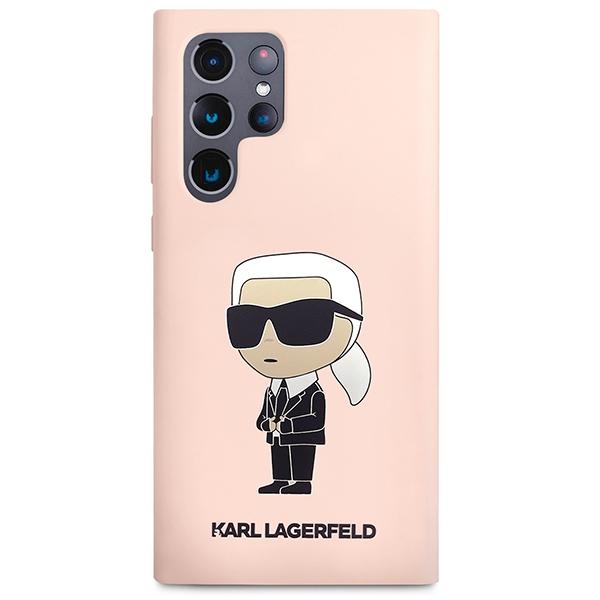 Karl Lagerfeld Klhcs23Lsnikbcp Sam S23 Ultra S918 Hardcase Pink/Różowy Silikonowy Ikonik