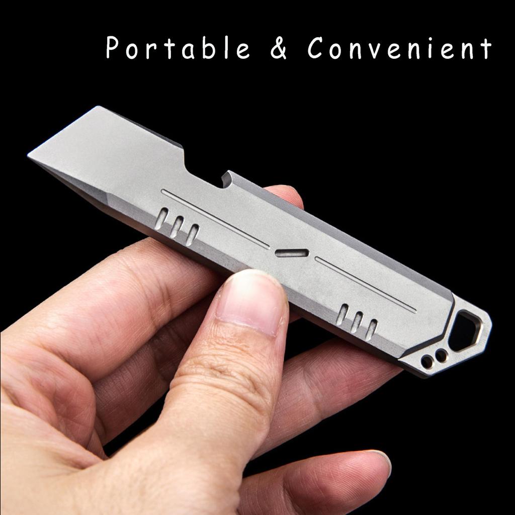 Titanium Alloy EDC Clover Multifunctional EDC Portable Outdoor Emergency Tool Multi-Pry Bar, Tool, Screwdriver, Clover,
