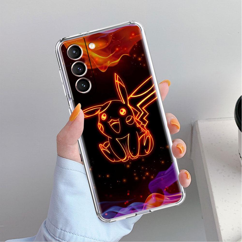 Clear Case For Samsung Galaxy S22 S20 FE S21 S10 S9 Plus Note 20 Ultra 10 Lite Transparent Phone Shell Anime Pokemon Japan